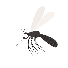 Mosquito bites. mosquito cartoon. wallpaper. free space for text. copy space.