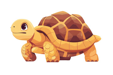 Cute cartoon turtle illustration, perfect for children's content, educational materials, and playful design projects.