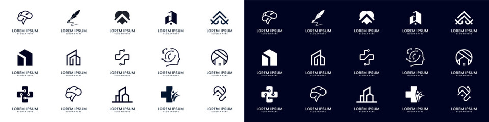 Set of Business Corporate Logo Design Vector