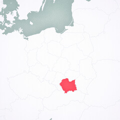 Map of Poland - Lesser Poland