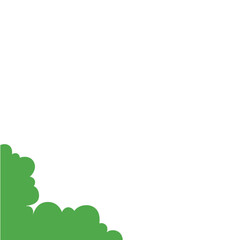 Obraz premium Flat Grass Corner Border