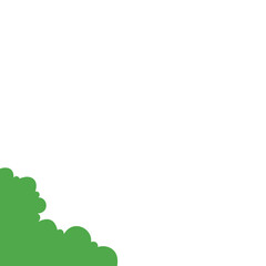 Obraz premium Flat Grass Corner Border