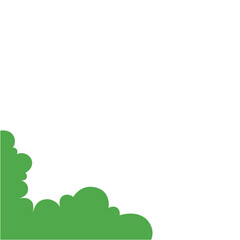 Obraz premium Flat Grass Corner Border