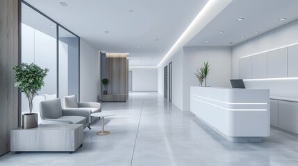 Fototapeta premium Dentist office with patient consultation area.