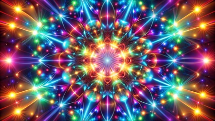 Fototapeta premium Kaleidoscope of Colors: A Symphony of Abstract Disco Lights generative AI
