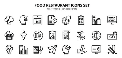 Project Management Lineal icons. Vector Lineal illustration.