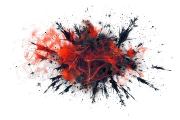 Bold Splash in Abstract Style Isolated on Transparent Background