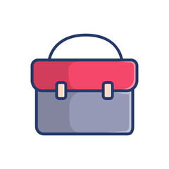 Handbag minimalist vector illustration ,simple transparent graphic element .Isolated on white background