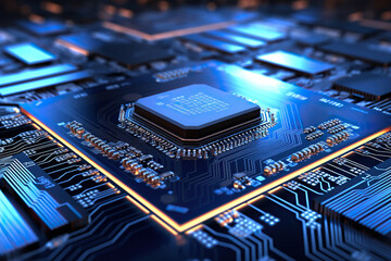 Generative ai on theme of beautiful surface microchip for design natural abstract background