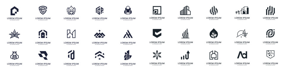 Set of Business Corporate Logo Design Collection