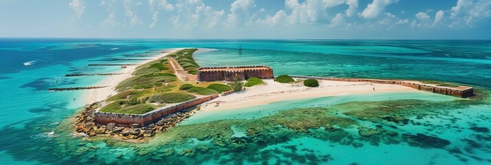Fototapeta premium landscape photo dry tortugas national park 