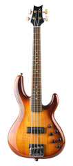 Electric bass guitar isolated on transparent background