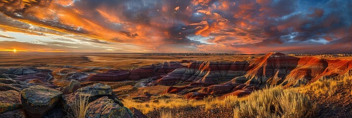 landscape photo petrified forest national park -