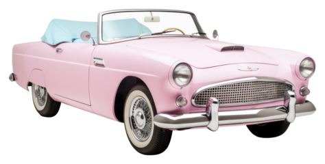 PNG Vintage pink convertible car