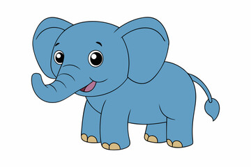 Fototapeta premium baby elephant cartoon