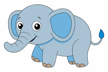 blue elephant cartoon