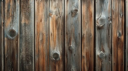 Detailed close-up of a wooden fence, showcasing the intricate details of the wood's surface.