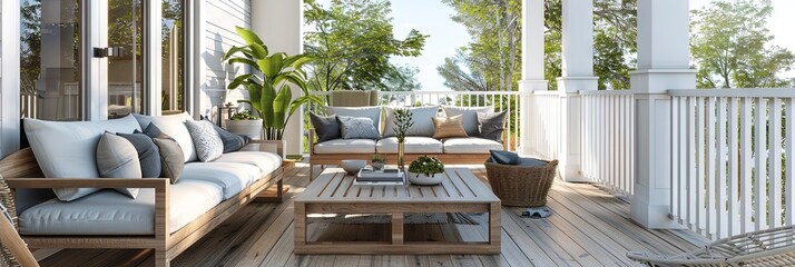 porch mockup, los angeles condo interior design