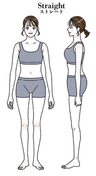 骨格診断　ストレート　イメージイラスト　文字あり
