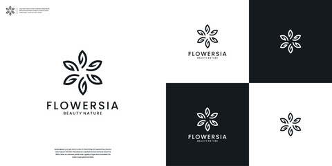 Elegant flower logo design inspiration