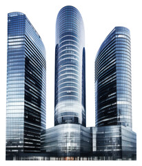 Obraz premium PNG Office buildings architecture metropolis skyscraper.