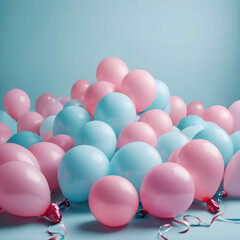 Ballon in pink and turqoise