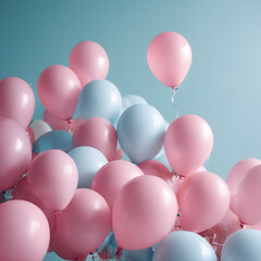 Ballon in pink and turqoise