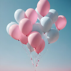 Ballon in pink and turqoise