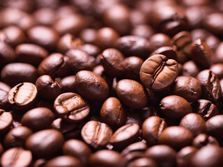 Coffee and Beans with pink Background