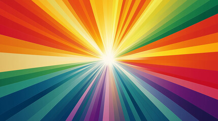 Obraz premium rainbow sunburst background