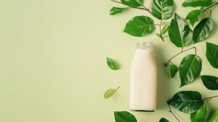 world plant milk day background concept. copy space
