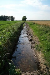 Obraz premium A drainage channe