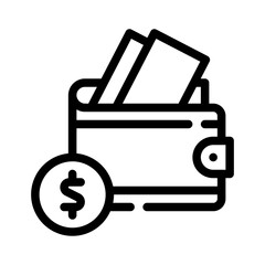 wallet line icon