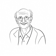 Joyful elderly man smiling in a casual setting during daylight