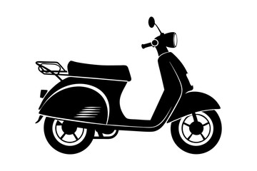 A Motor Scooter silhouette Vector illustration.