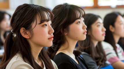 Obraz premium Attentive Students in a Classroom Setting
