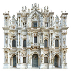 Obraz premium Historical Renaissance Architecture Isolated on Transparent or White Background, PNG