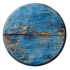 Fototapeta premium Simple_blue_wooden_token_____ Isolated on Transparent or White Background, PNG