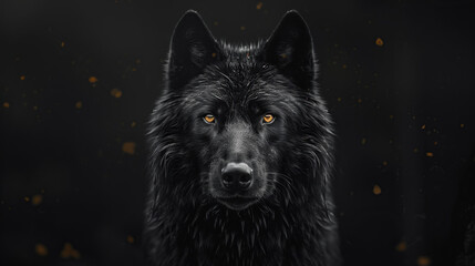 black german shepherd dog portrait