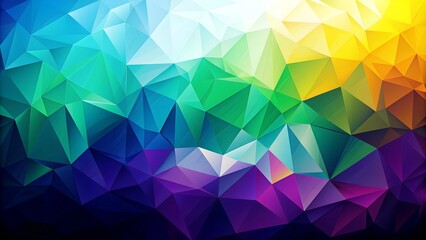 Colorful Polygonal Abstract Background with Geometric Shapes and Copy Space