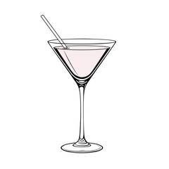 glass of coctail coloring pages