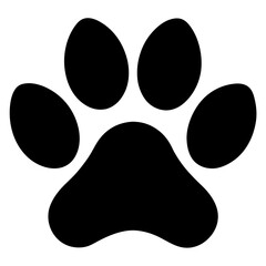 paw print on white vector illustration