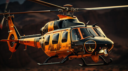 Naklejka premium military attack helicopter generative ai