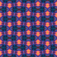 Seamless abstract pattern in bright saturated neon colors. Ideal for high energy concepts and psychedelic themes from the 1960's and 1970's 