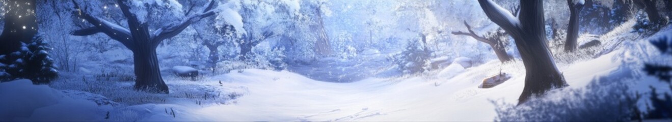 Frosty Fable: An Animated Snow Scene with Characters from a Winter's Tale, Ideal for Abstract Art, Game Concept Design, and Immersive Storybook Illustrations in 4K Wallpaper Video