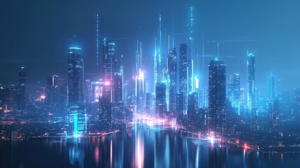 Background of a futuristic smart city 