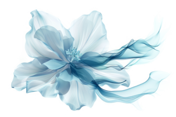 Abstract shape of water splash, resembling a flower, isolated on white