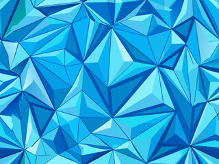 A vibrant blue abstract background featuring a geometric pattern of triangular shapes. The design showcases various shades of blue, creating a dynamic and modern look.