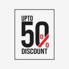 50% Discount Coupon. Sale offer price sign. 50% Sale tags set vector badges template. Special offer symbol. 50% Discount promotion. Discount badge shape. Vector illustration design