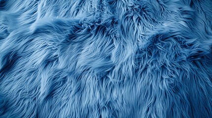 Obraz premium Blue fluffy textured surface captured in close-up shot